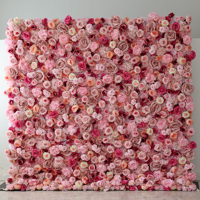 Gradient Artificielle Fleur Rose Mur Stéréo Simulation Rose Mur Photographie Props Mariage Disposition Toile de Fond Décoration de Mariage
