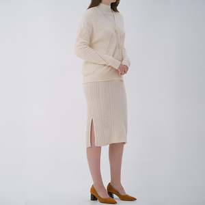 Cappotto personalizzato Crochet Designer Long Ladies Chunky Wool Thick stile coreano maglione <span class=keywords><strong>Cardigan</strong></span> lavorato a maglia per le donne Chic Plus Size - Product Image 3