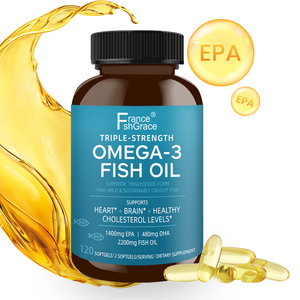 Fabricante de Suplementos de Aceite de Pescado Omega 3 al por Mayor, Triple Potencia para el Apoyo del Corazón, 180 Cápsulas Blandas de Aceite de Pescado Omega 3 - Product Image 1
