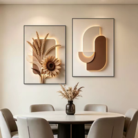 Décoration murale moderne 3D, art floral exquis et élégant, impression HD haut de gamme, peinture sur porcelaine cristalline en deux panneaux, vente en gros