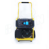 Générateur à essence monophasé 4 temps refroidi par air BISON 7500W 220/380V avec démarrage automatique, démarrage à distance et lanceur manuel pour usage domestique