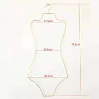 Cintres de maillot de bain femme Bikini affichage utilisation porte-vêtements en métal doré maillots de bain Lingerie cintre en forme de corps