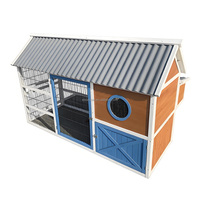 Poulailler en bois imperméable pour l'extérieur avec boîte à œufs, cage pour petits animaux, nichoir pour lapins