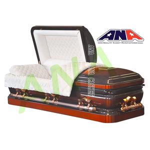 Ataúdes y Féretros ANA, Ataúd de Metal Funerario de Forma Redonda <span class=keywords><strong>Azul</strong></span> Cepillado con Interior de <span class=keywords><strong>Terciopelo</strong></span> - Product Image 5