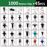 Clips de retenue pour voiture 1045 PCS Clips en plastique pour automobile Jeu de rivets à poussoir avec attaches de câble.