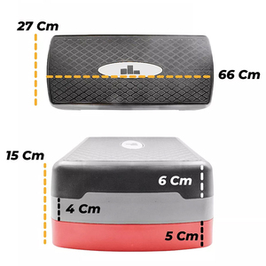 Banc de <span class=keywords><strong>Step</strong></span> Tellus Fitness pour l'Aérobic, Réglable à 15 cm, en ABS, pour le CrossFit et le Fitness - Product Image 3