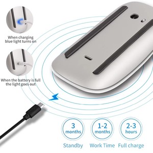 Originale Ultra-sottile portatile sottile silenzioso BT ricaricabile 2.4GHz senza fili magico Touch <span class=keywords><strong>Mouse</strong></span> nuovo originale magia ottica senza fili - Product Image 3