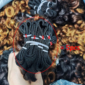 Letsfly Rose Curly Brazilian Virgin Hair Weaving 1BT30 Mèches de cheveux humains 10 12 16 pouces 100% cheveux humains double trame machine - Product Image 4