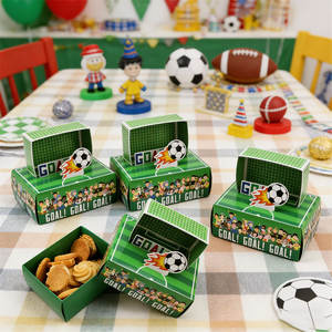 Boîtes en papier pour cadeaux et friandises sur le thème du football, boîtes pour bonbons, biscuits, en-cas, chips, pop-corn pour les fêtes sur le thème du football - Product Image 6