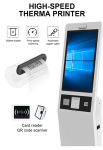 Mesin penjual tiket pemindai QR kartu Id kios manajemen antrian sistem pembayaran kartu kredit kompatibel Windows - Product Image 5