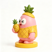 Figurine d'art de collection personnalisable en plastique écologique, motif ananas et œuf, 8,5 cm, pour cadeaux et promotions