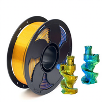 Filament PLA Multicolore 1,75 mm Brillant Dégradé Arc-en-ciel Matériau d'Impression 3D Température d'Impression 200°C pour Modèles Artistiques et Décoration