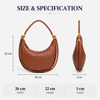 Sac à main en cuir pour femme, sacs à main pour femme, sac hobo en PU tressé, sacs à bandoulière pour femme, fermeture éclair, vente en gros d'usine OEM 2026