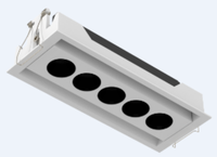 Downlight COB magnétique sur rail, style dimmable, multi-têtes, montage en surface, aluminium, CRI 95 élevé, pour éclairage commercial intérieur