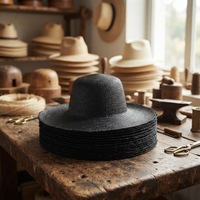 ND436 Parisisol Corps de chapeau en paille de sisal pour chapeaux à bord large, Capeline et chapeaux de cowboy en sisal 645