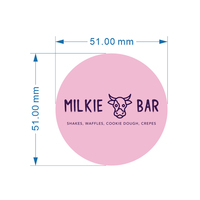 Autocollant adhésif rond personnalisé de haute qualité imprimé en UV, vinyle brillant PVC PET PP pour vêtements, collations, sandwichs