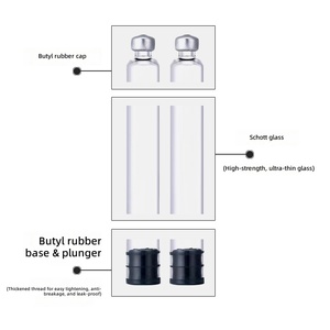 3ml Independently Sterilized Cartridge <b>Bottle</b> Suitable for Magic Pen Insulin Pen Refill Empty Glass Vial with Rubber <b>Stopper</b> - Product Image 5