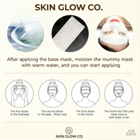 Masque facial 3D Mummy V-Shape coréen à marque privée, en viscose, raffermissant, liftant, anti-âge, pour le soin de la peau