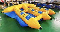 Sports nautiques populaires couleurs gonflables PVC banane bateau remorquable mer jouet Kayak poisson volant