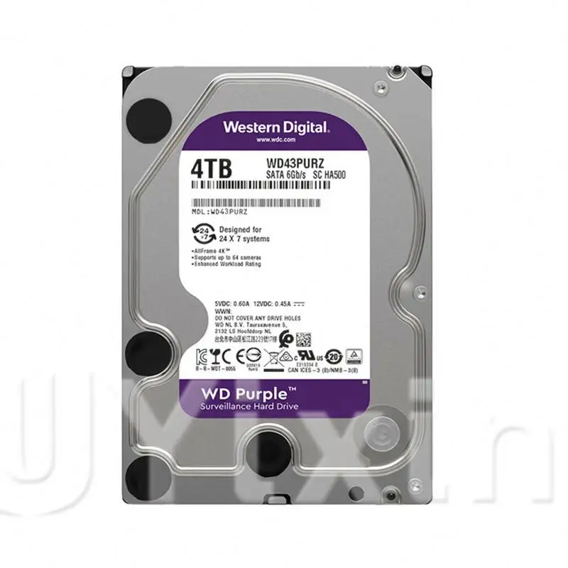 WD43PURZ Hdd Wd 4TB 256MB SATA all'ingrosso di archiviazione del Server di sorveglianza interna