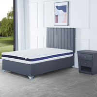 Cama King Size de Tela con Diseño Moderno, Minimalista y de Lujo, con Almacenamiento y Diseño Ecológico para Recámara Principal, Hotel o Uso Doméstico