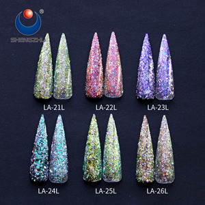 S heng Zhuมาใหม่g alaxy holo flakesใสกิ้งก่าดอกไม้ไฟflakesผงเพื่อความงามเล็บยาทาเล็บ - Product Image 5