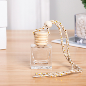Wholesale Wood Cap Empty Luxury <strong>Mini</strong> Classic 10ml Hanging Glass Air Freshener Essential <strong>Oil</strong> Perfume Car <strong>Diffuser</strong> Bottle - Product Image 2