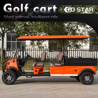 Carrito de Golf de 4 Pasajeros Equipado con Batería de Plomo-Ácido, Plataforma de Carga Grande, Vehículo de Doble Uso para Pasajeros y Carga, Ideal para Villas y Parques