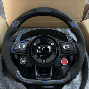 Volant en cuir et fibre de carbone à palettes magnétiques LED modifiées pour VW <span class=keywords><strong>Golf</strong></span> 7 <span class=keywords><strong>Golf</strong></span> 6 R 7 R Golf7 Mk7 <span class=keywords><strong>gti</strong></span> <span class=keywords><strong>7r</strong></span> - Product Image 1