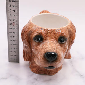 Taza de café de dolomita personalizada para perro, tazón pintado a mano, Animal - Product Image 5