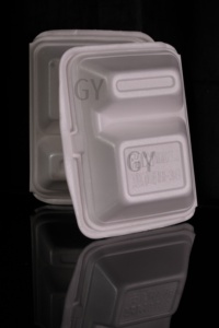 Boîte à trois compartiments Boîte de petit déjeuner Boîte de restauration rapide Récipients à emporter Emballage de restauration rapide Boîtes en mousse Emballage en mousse - Product Image 3