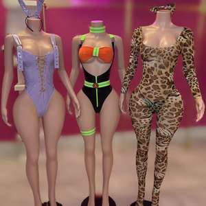 Peeqi Halloween COSPLAY Feuerwehr leute/Pu Leder Bodysuit / Leopard Mesh Durchsichtiger Overall mit Schwanz Frauen Kostüm Sexy - Product Image 1