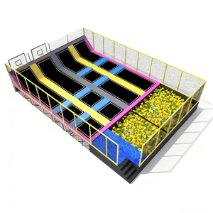 Parc de trampolines en plastique commercial avec parcours d'obstacles, équipement de saut élastique professionnel pour centre de divertissement - Product Image 4