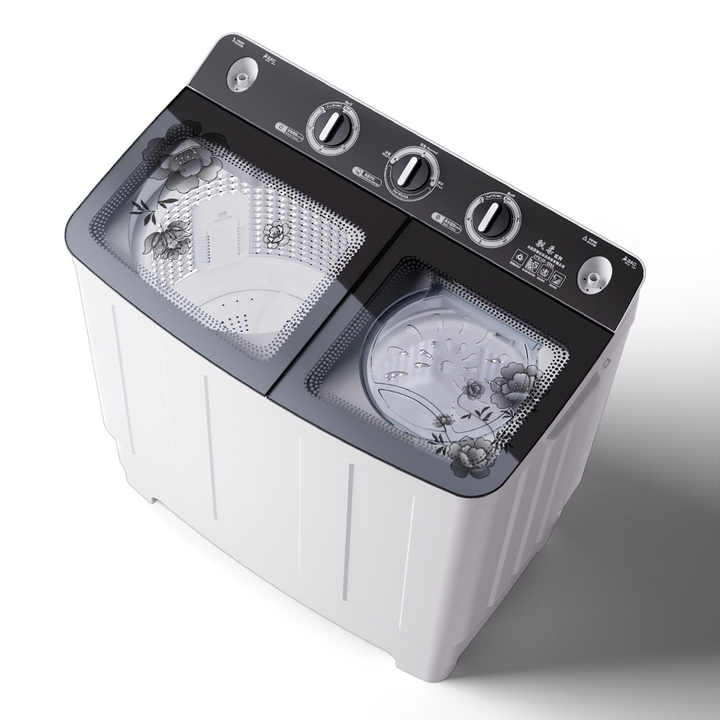 RV/Home Use Twin-tub Semi-automatic Mini Washing Machine Twin-tub Electric Spin-drying Plastic Car Hotel