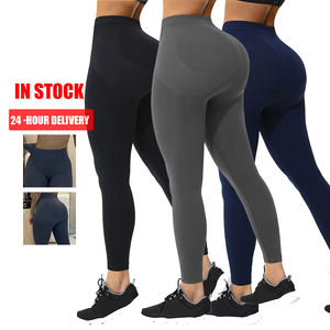HEXIN 24 heures Scrunch Butt Gym Leggings Vente <span class=keywords><strong>en</strong></span> gros Pantalon de yoga <span class=keywords><strong>noir</strong></span> taille haute pour femmes Fermeture à taille élastique Motif imprimé - Product Image 1