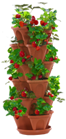Jardinière pour fraises, herbes, fleurs et légumes - Jardinage vertical, pots de jardin empilables pour l'intérieur et l'extérieur