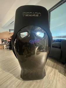 Универсальные откидные гоночные ковшеобразные сиденья из черной ПВХ-кожи и ткани, левое и правое, новый дизайн - Product Image 4