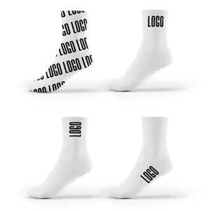 Mens Sports Made Custom Print Design Logo Crew Socks With Packaging Women Grip Socks