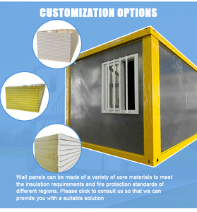 20 piedi facile installazione a forma di Z alloggiamento prefabbricato Mobile temporaneo Hotel negozio dormitorio contenitore pieghevole - Product Image 5