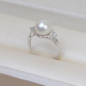 S925 Silver <b>Ring</b> for Women <b>Open</b>-Mouth DIY Pearl Jewelry with Empty Holder Simple Semi-Finished Product for Crafting 151 - Product Image 4