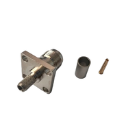 Connecteur coaxial TNC-C-KF3 de qualité supérieure, connecteur femelle à bride TNC pour câble de communication RG58