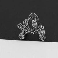 Boucles d'oreilles croisées rétro hip-hop tendance Gaovo en acier inoxydable, bijoux d'oreille vintage à crochet pour hommes et femmes, pour les fêtes et le quotidien