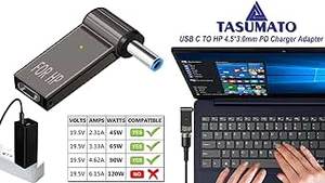 อะแดปเตอร์แปลง Type C เป็นพอร์ต DC สำหรับแล็ปท็อป วัสดุโลหะผสมสังกะสี รองรับการชาร์จ PD 100W สำหรับ DELL <span class=keywords><strong>HP</strong></span> LENOVO ASUS - Product Image 4