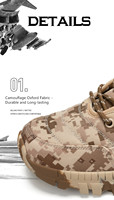 Bottes de randonnée personnalisées pour l'extérieur Desert Botas imperméables légères Camouflage résistantes à l'usure pour hommes chaussures de travail durables