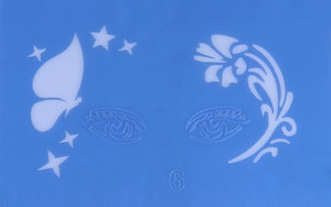 Tatuaje de aerógrafo reutilizable PET/plantilla de Mylar de pintura facial característica temporal - Product Image 6