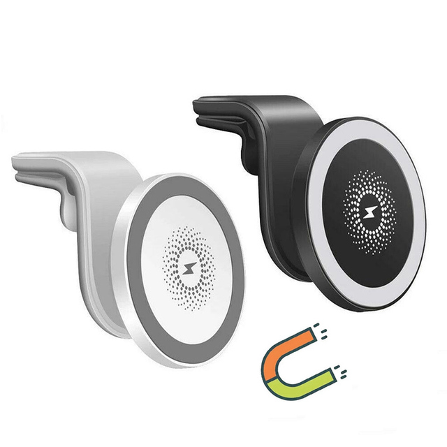 Best-Selling 10W 15W Magnetic Wireless Car Charger Phone Holder 2-in-1 with Air Outlet OTP & OVP Protection Navigation Stand