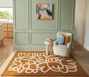 Alfombras de Diseño Suaves y Gruesas, Alfombra de Lana de Nueva Zelanda Hecha a Mano con Diseño de Espiral de Castillo, para Decoración de Pisos de Sala de Estar y Dormitorio de Primera Calidad - Product Image 1