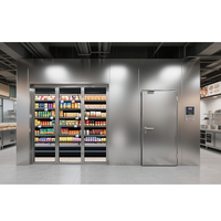 Chambre froide modulaire personnalisée en mousse PU pour la réapprovisionnement arrière, congélateur complémentaire pour la vente en gros de produits frais