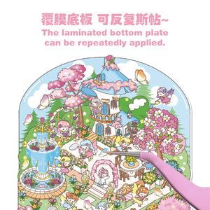 Autocollants 3D réutilisables en PET Keybaby – Fille amusante jouant avec ses mains – Décoration DIY pour fêtes, anniversaires, murs – Stickers créatifs à thème - Product Image 4