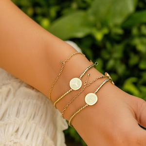 Conjunto de Pulseras de Cuentas de Moda, Acero Inoxidable 316L, Chapado en Oro PVD, Joyería Sostenible y Resistente para Mujer - Product Image 3